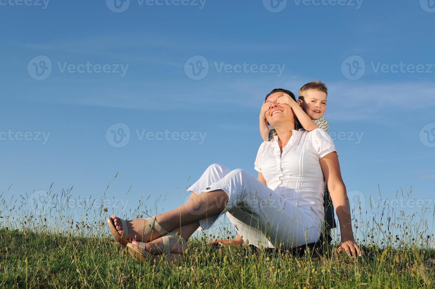 mujer niño al aire libre foto