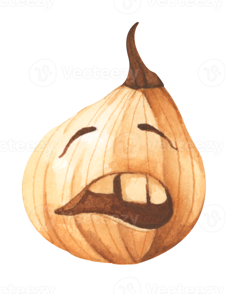 pompoen voor halloween. waterverf illustratie. png