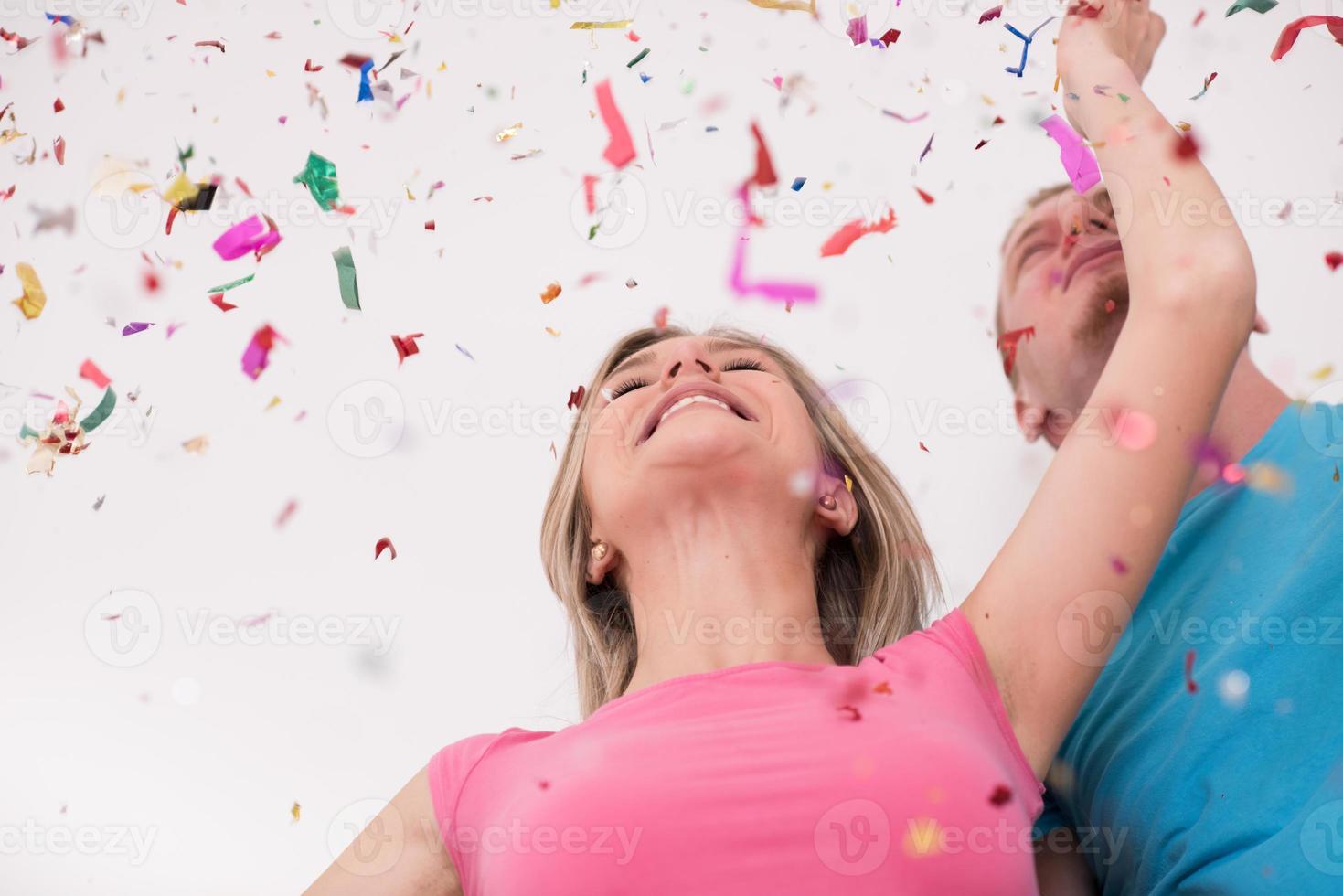 romantic couple celebrating photo