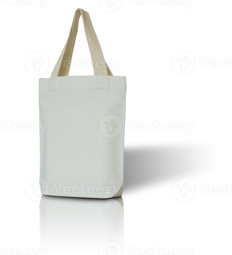 saco de tecido branco isolado com piso refletor para maquete png