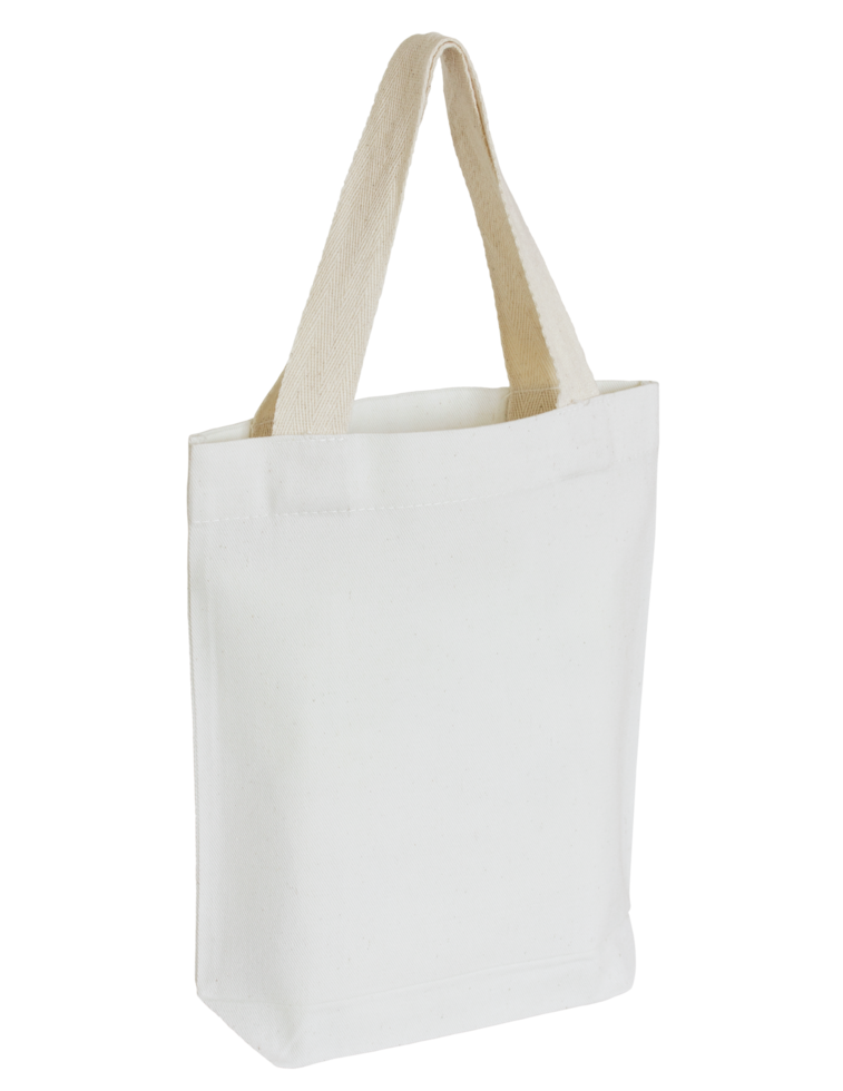 white fabric bag isolated with clipping path for mockup png