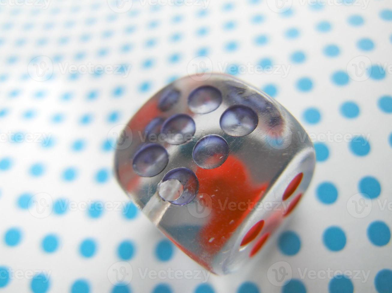 lucky dice on table photo