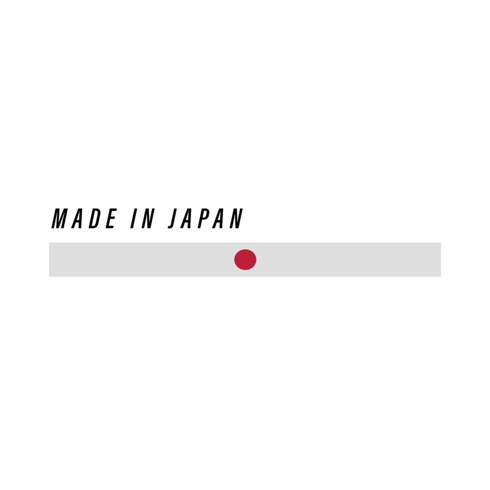 Made in Japan, badge or label with flag isolated vector