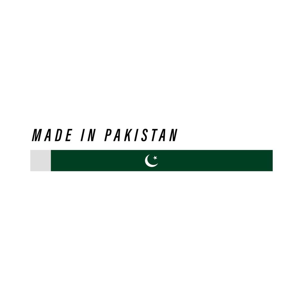 Made in Pakistan, badge or label with flag isolated vector