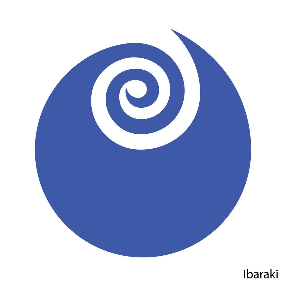 Coat of Arms of Ibaraki is a Japan prefecture. Vector emblem