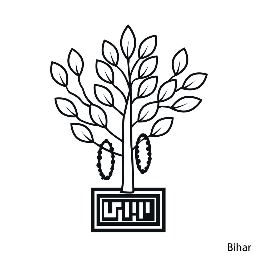 Coat of Arms of Bihar is a Indian region. Vector emblem