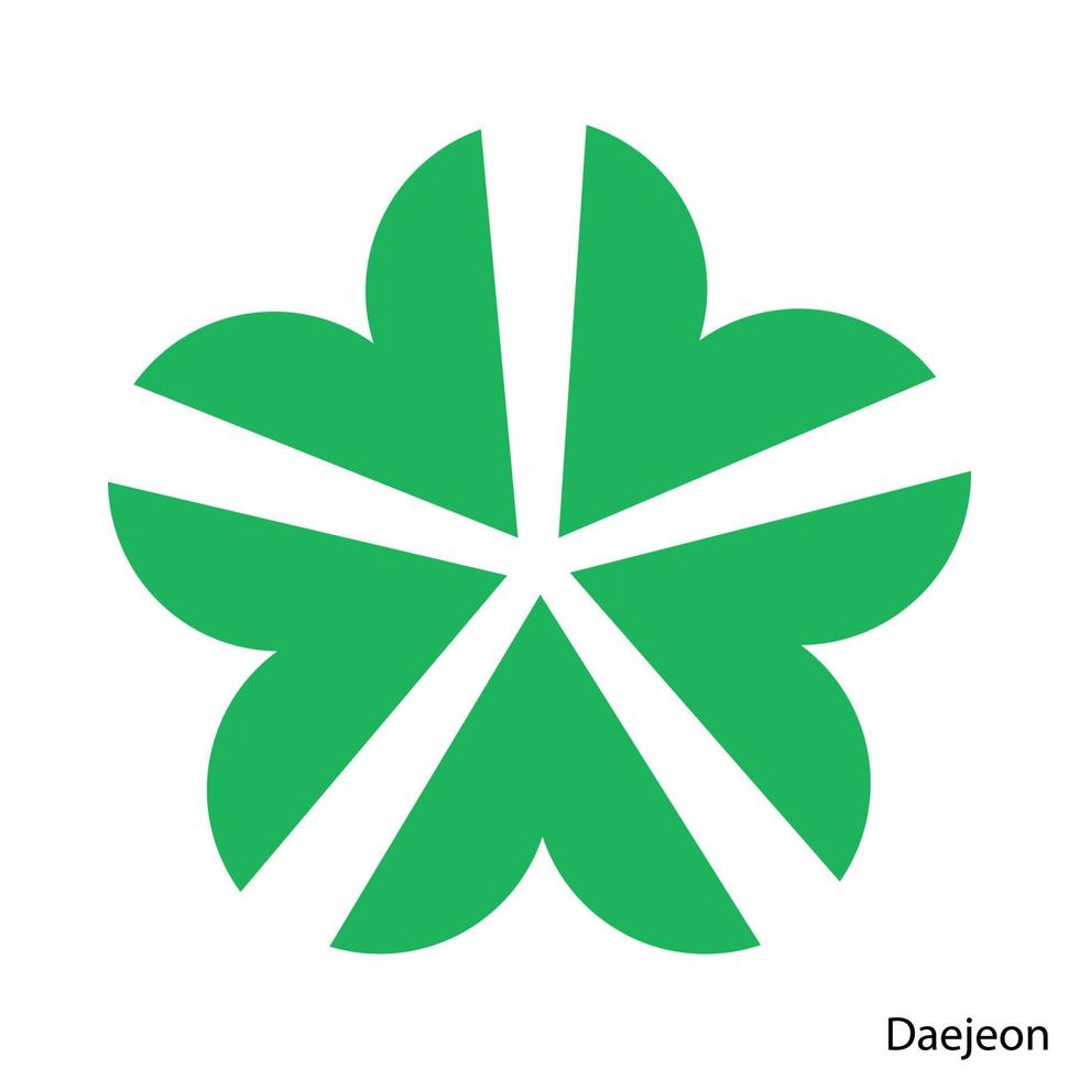 Coat of Arms of Daejeon is a South Korea region. Vector emblem