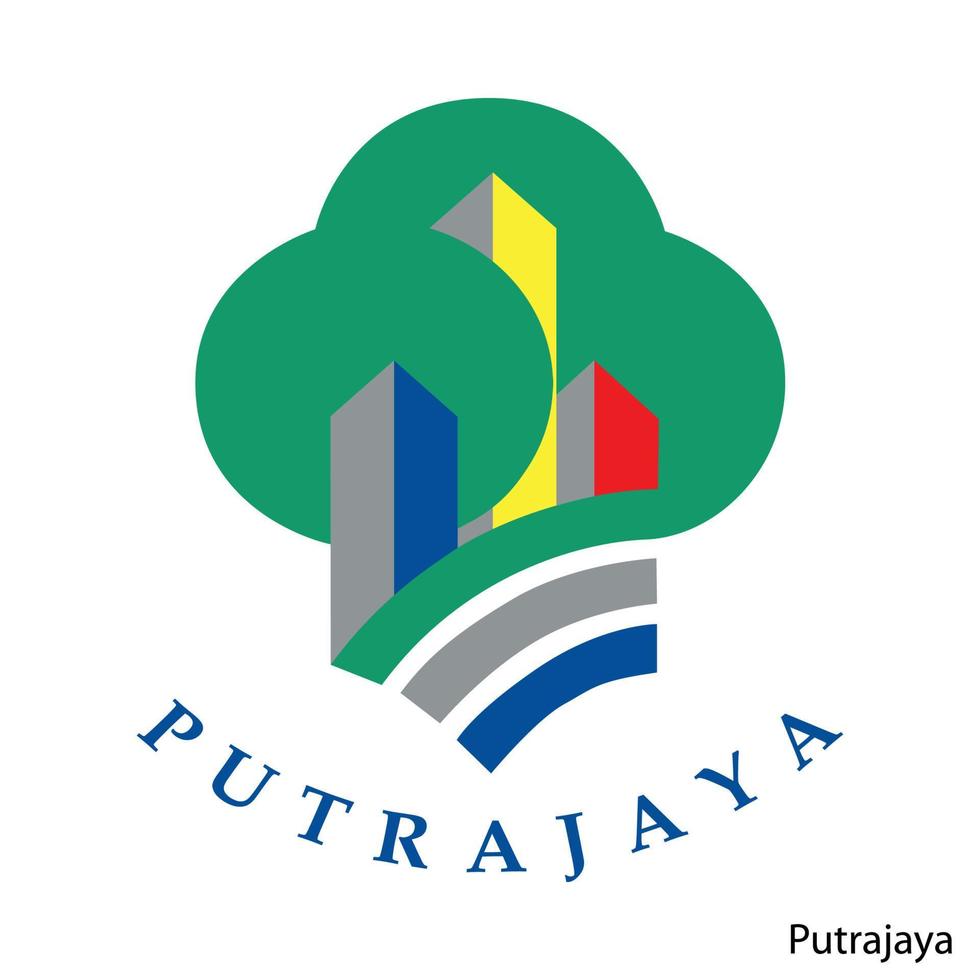 escudo de armas de putrajaya es una región de malasia. emblema vectorial vector