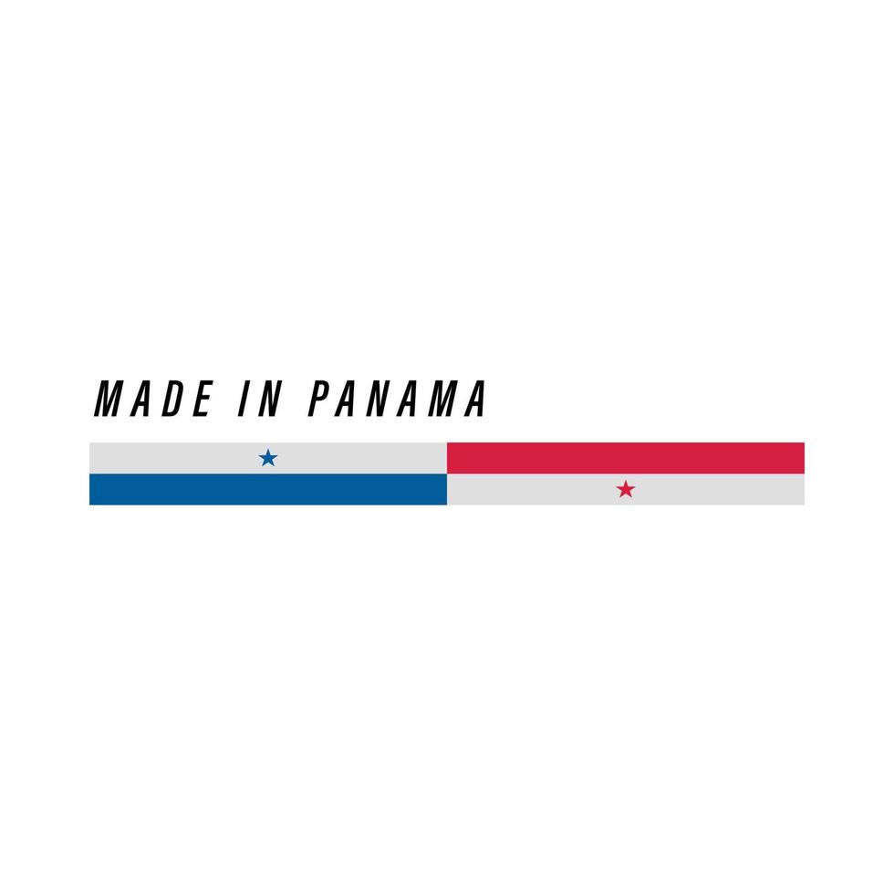 Made in Panama, badge or label with flag isolated vector