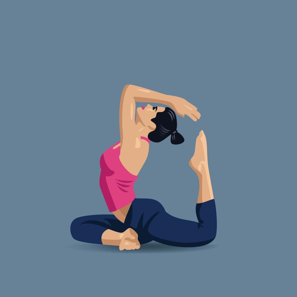 Yoga Pose Rose vector