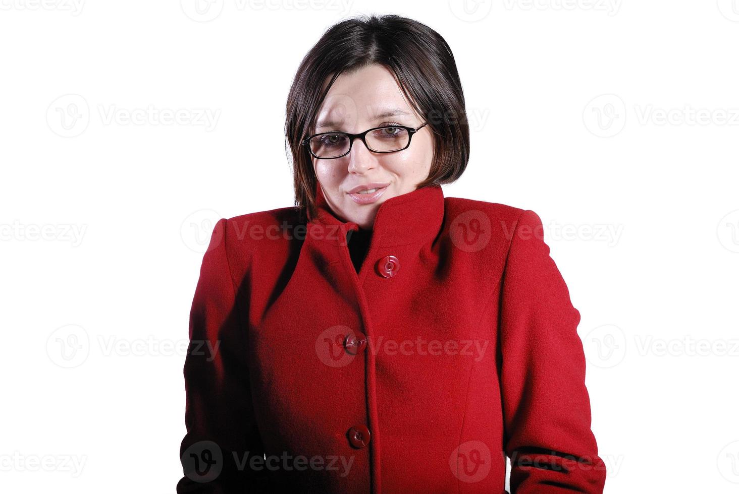 retrato de una mujer hermosa con abrigo de invierno foto