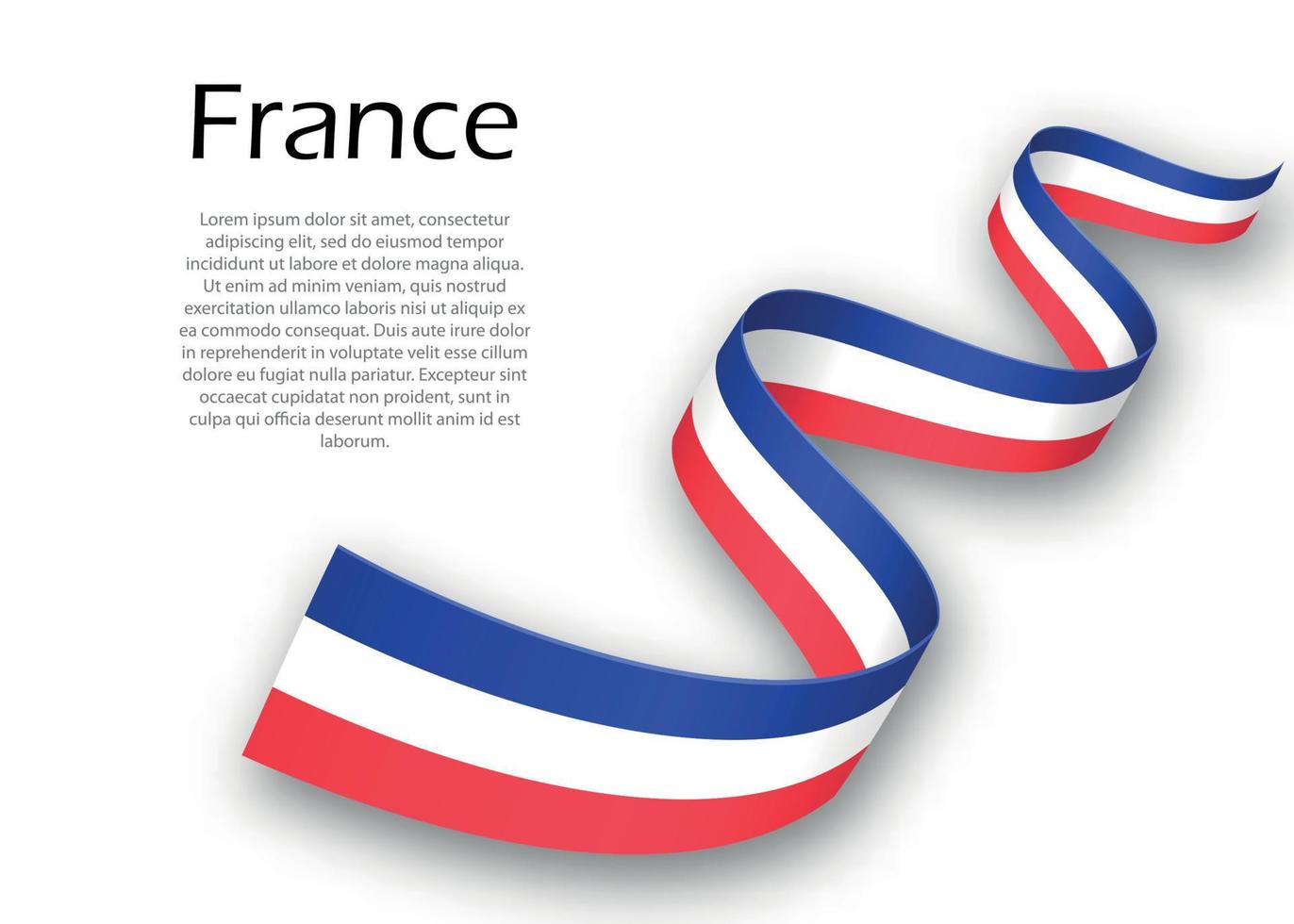 Waving ribbon or banner with flag of France 11310448 Vector Art at Vecteezy