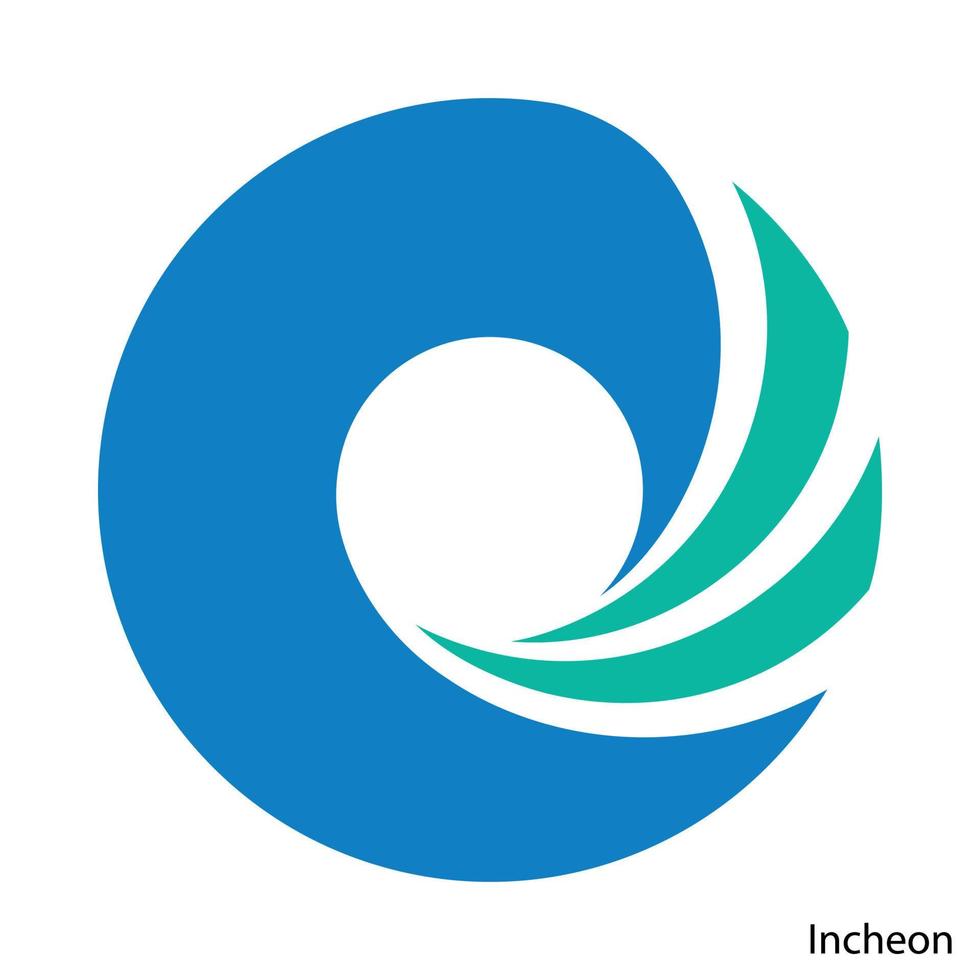 Coat of Arms of Incheon is a South Korea region. Vector emblem