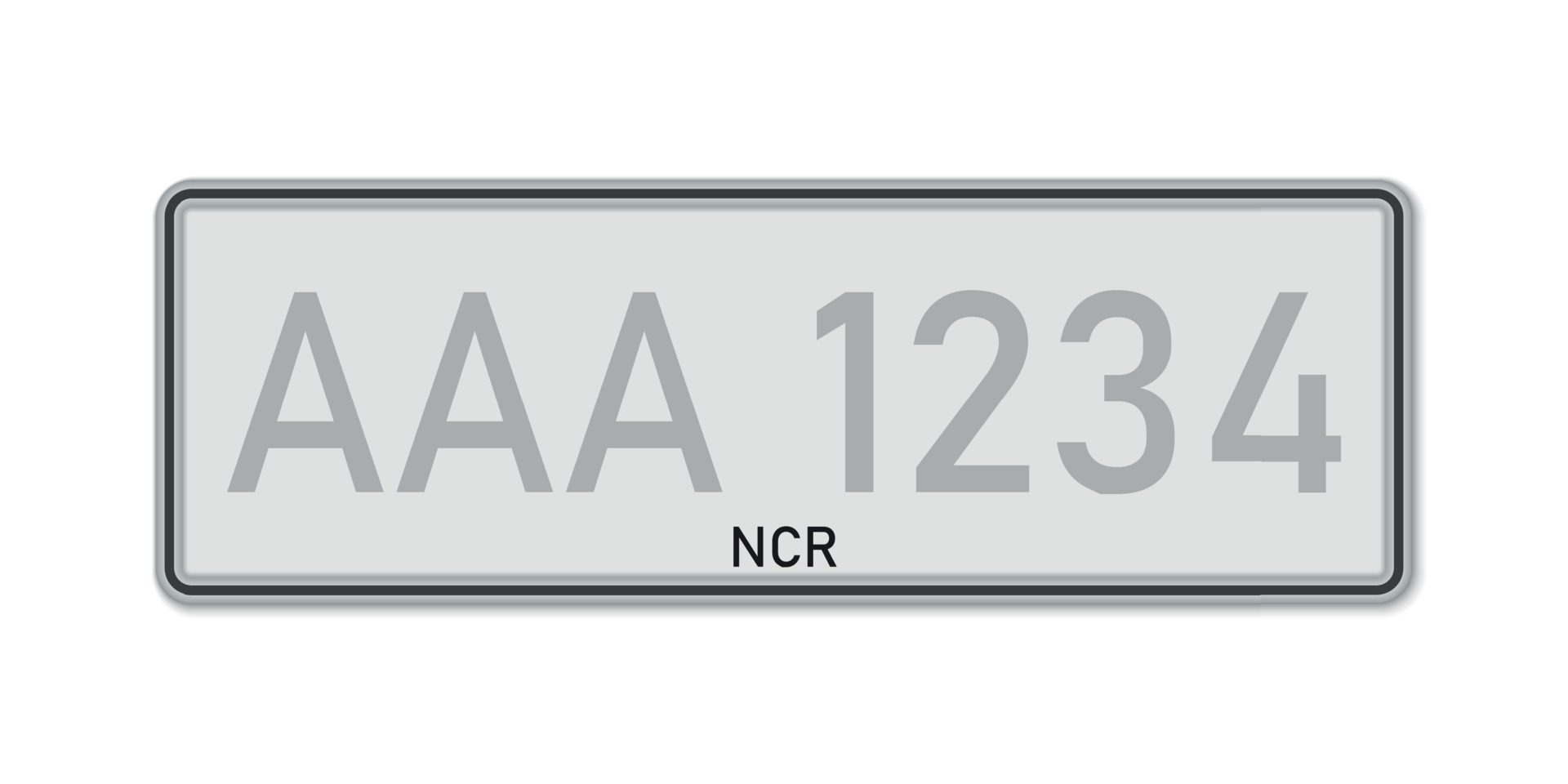 Car number plate. Vehicle registration license of Philippines 11310550