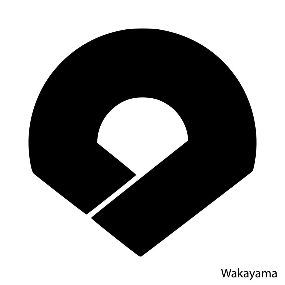 escudo de armas de wakayama es una prefectura de japón. emblema vectorial vector