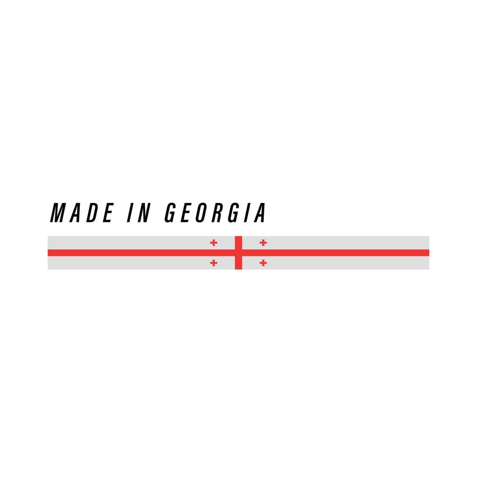 Made in Georgia, badge or label with flag isolated vector