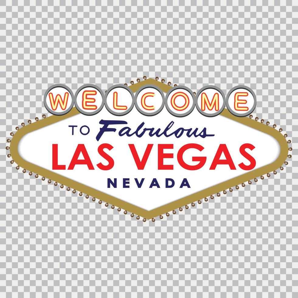 Bienvenido a la fabulosa Las Vegas. ilustración vectorial vector