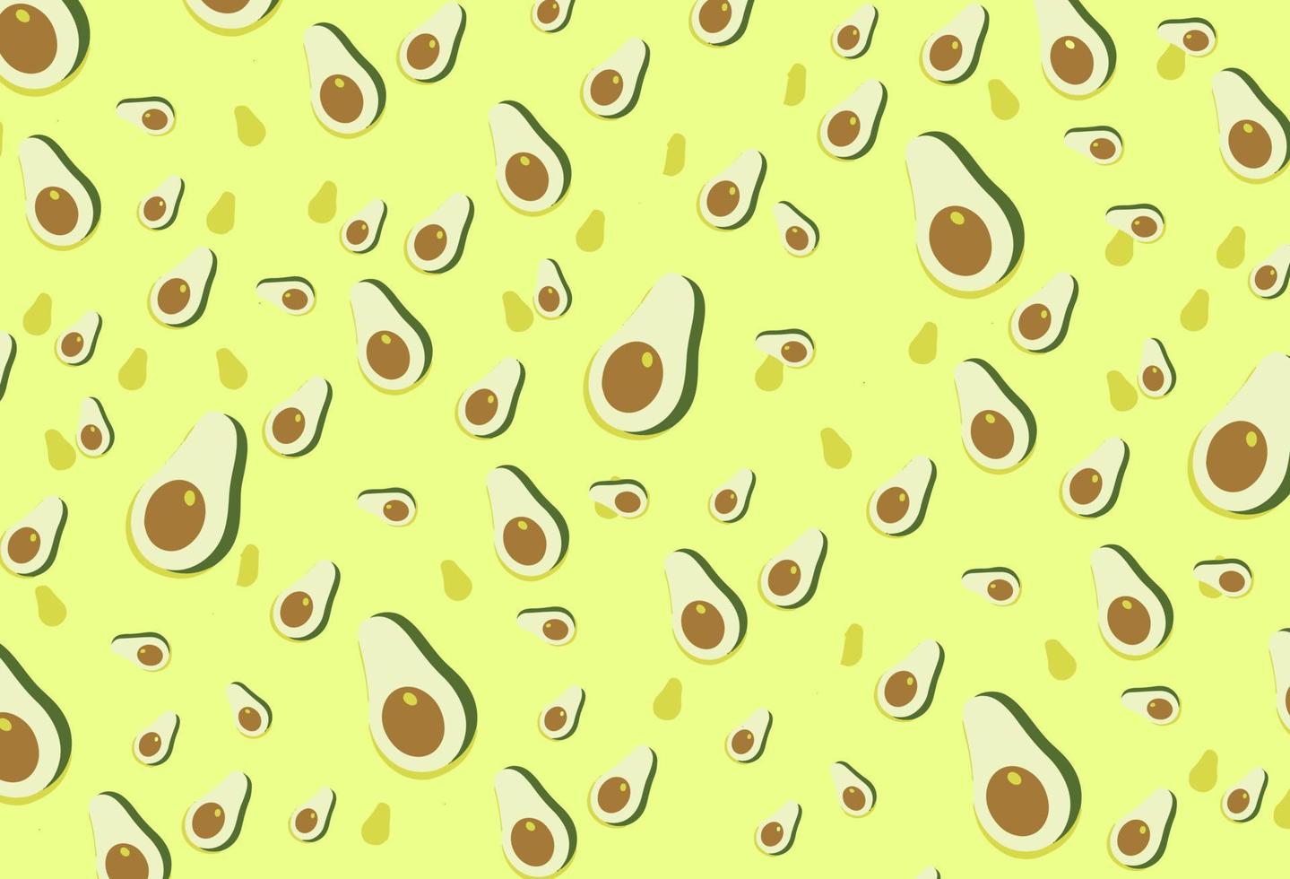 Avocado background pattern vector isolated