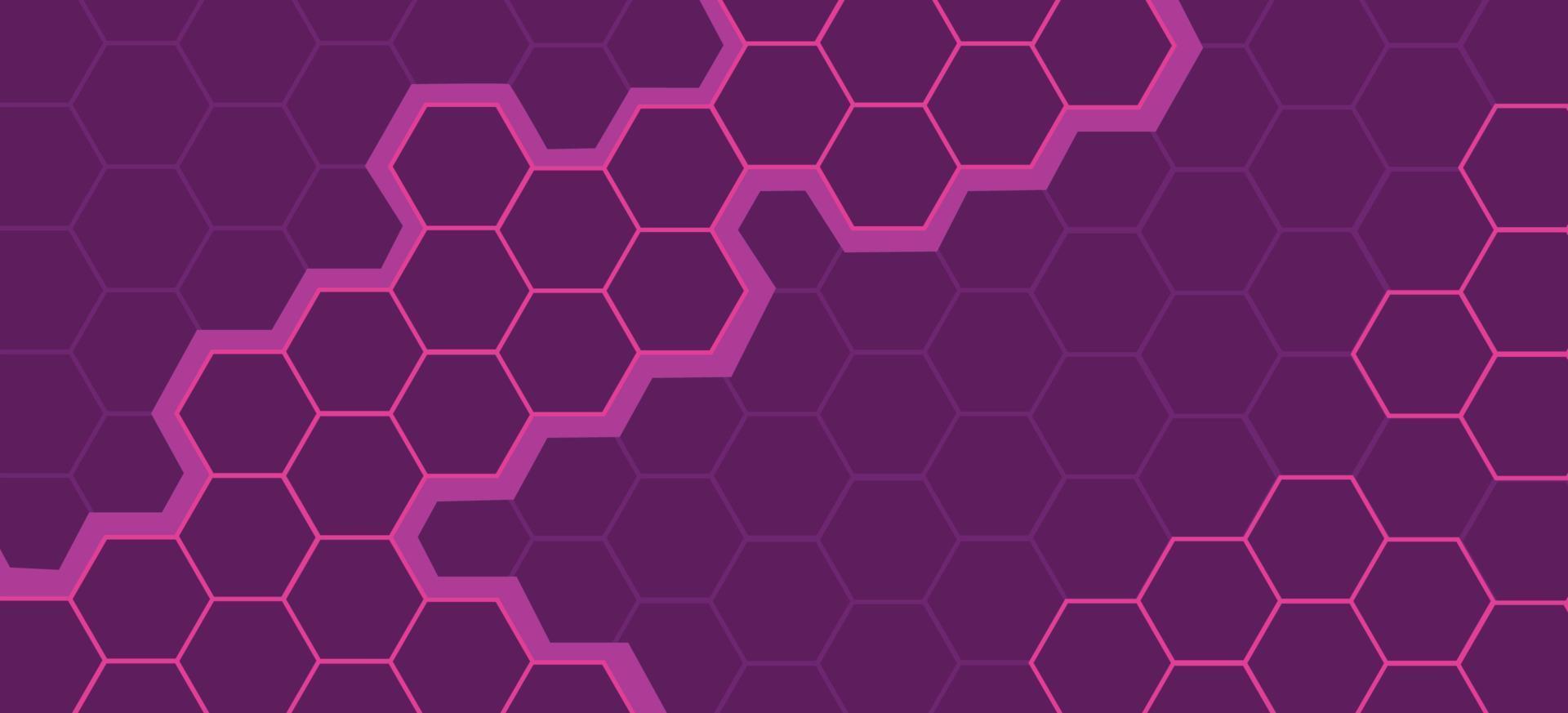 Minimal hexagonal line pattern background vector