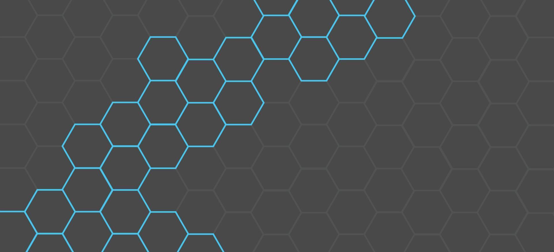 Minimal hexagonal line pattern background vector