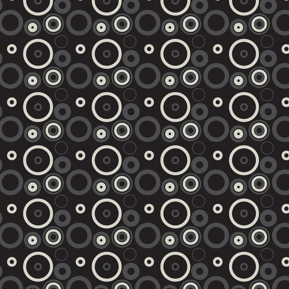 Modern repeating seamless pattern of repeat round shapes. black and white circle dot stylish texture vector