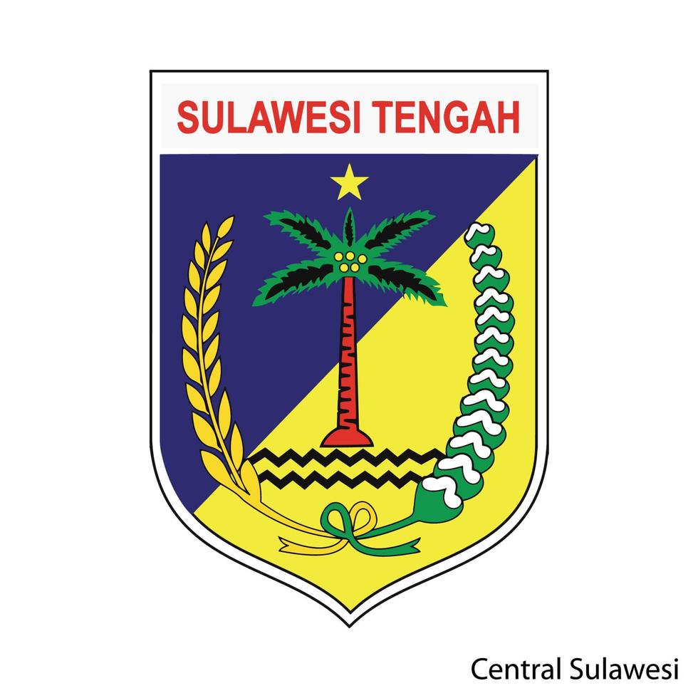 Coat of Arms of Central Sulawesi is a Indonesian region. Vector