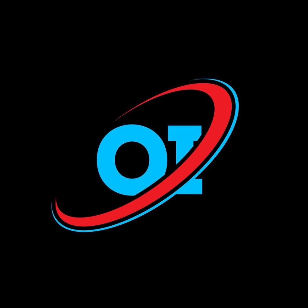 OI O I letter logo design. Initial letter OI linked circle uppercase monogram logo red and blue. OI logo, O I design. oi, o i vector