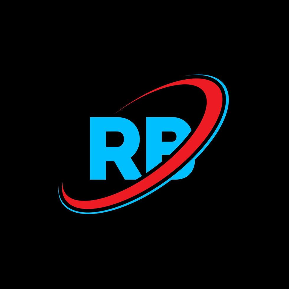 diseño del logotipo de la letra rb rb. letra inicial rb círculo vinculado mayúsculas monograma logo rojo y azul. logotipo de rb, diseño de rb. rb, rb vector