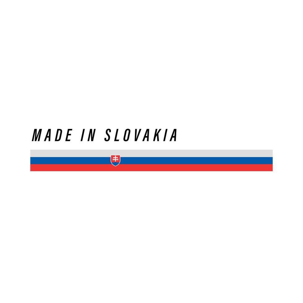 Made in Slovakia, badge or label with flag isolated vector