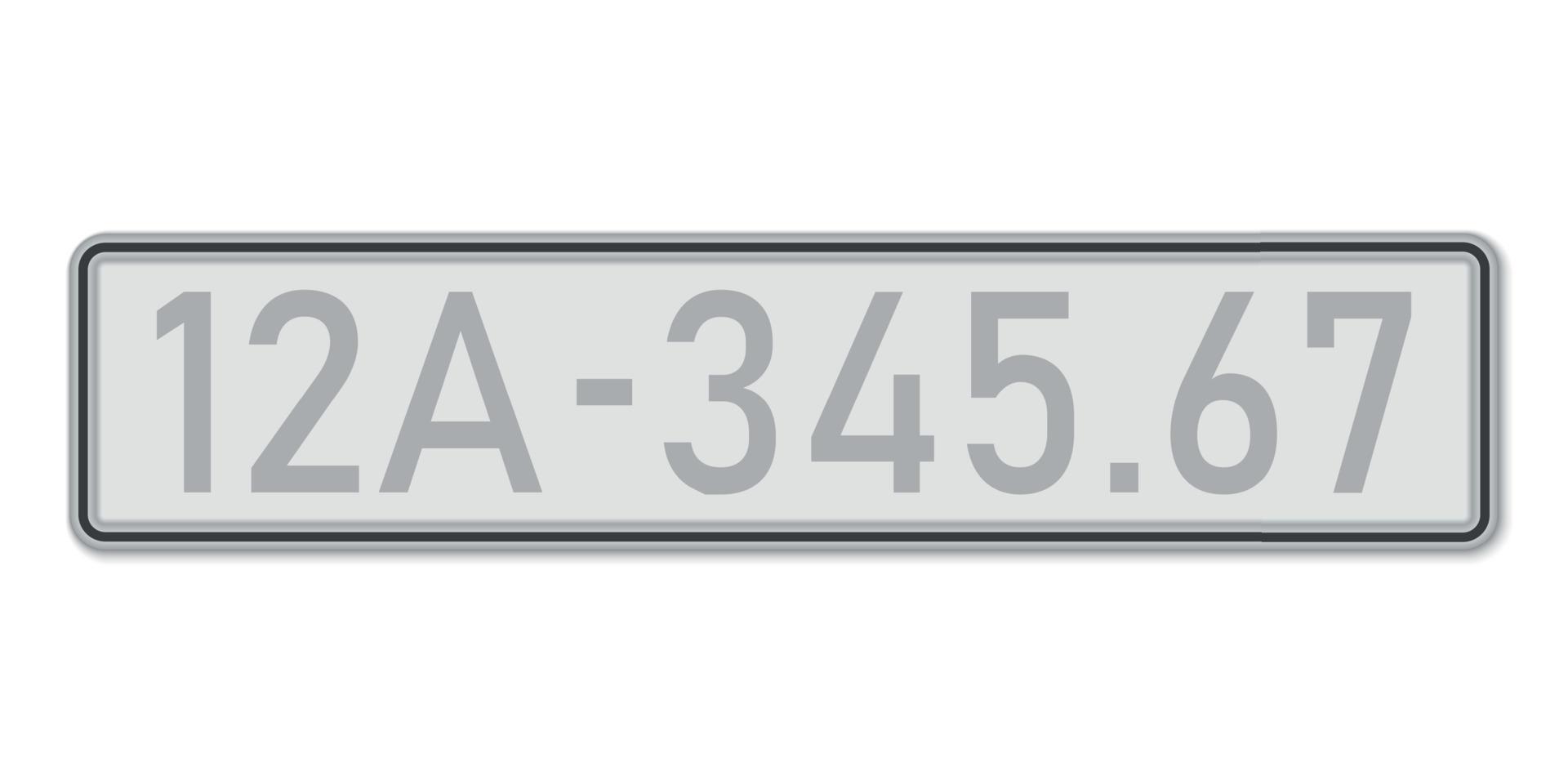 Car number plate. Vehicle registration license of Vietnam. vector