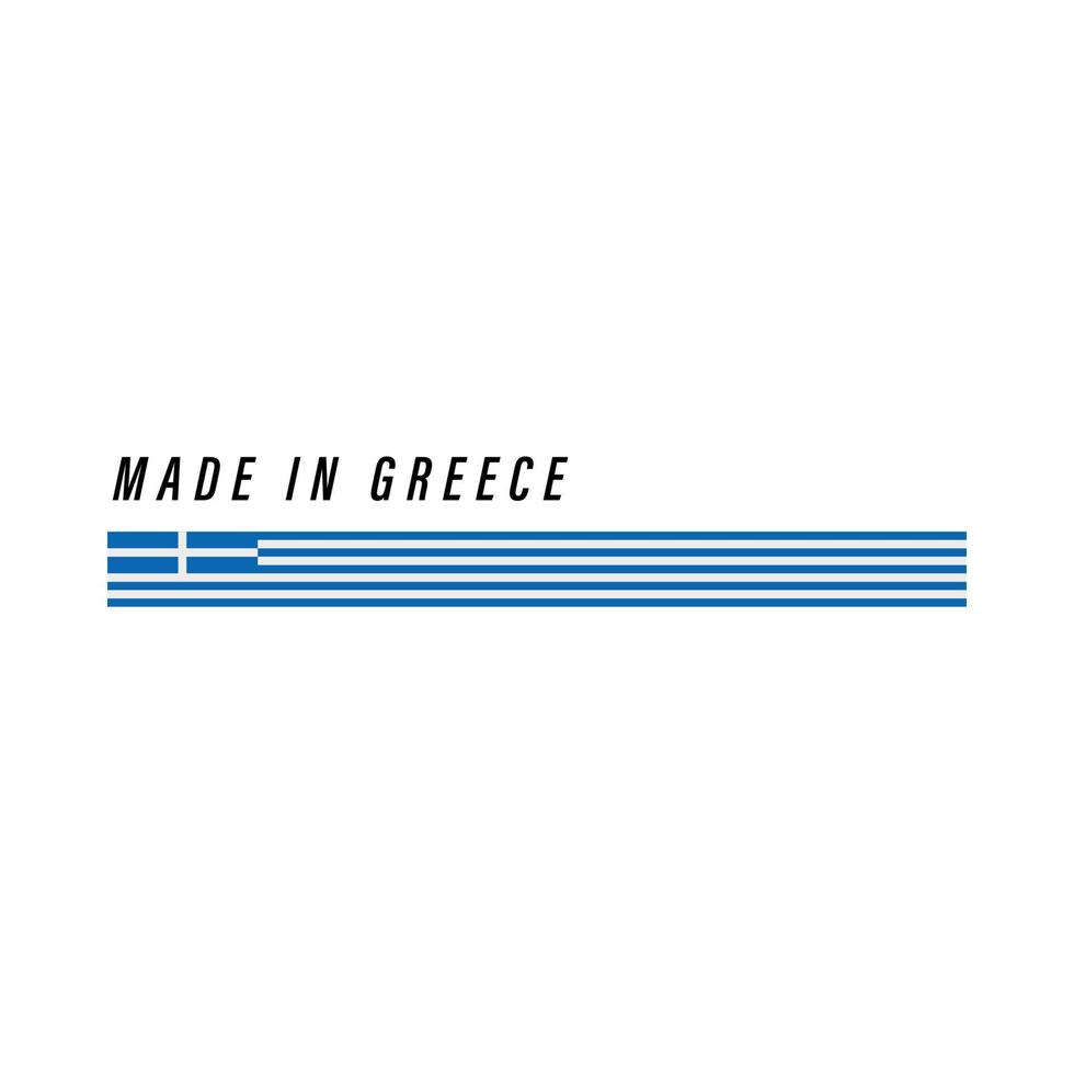 Made in Greece, badge or label with flag isolated vector