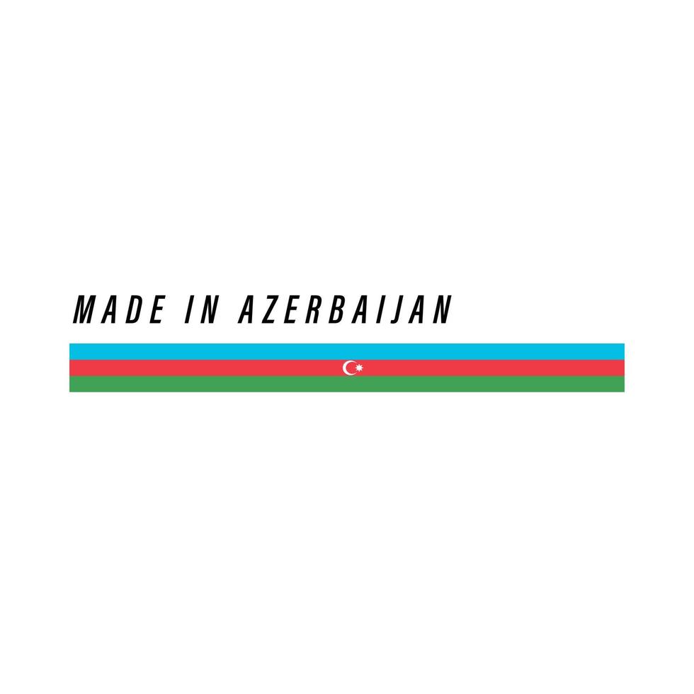 Made in Azerbaijan, badge or label with flag isolated vector