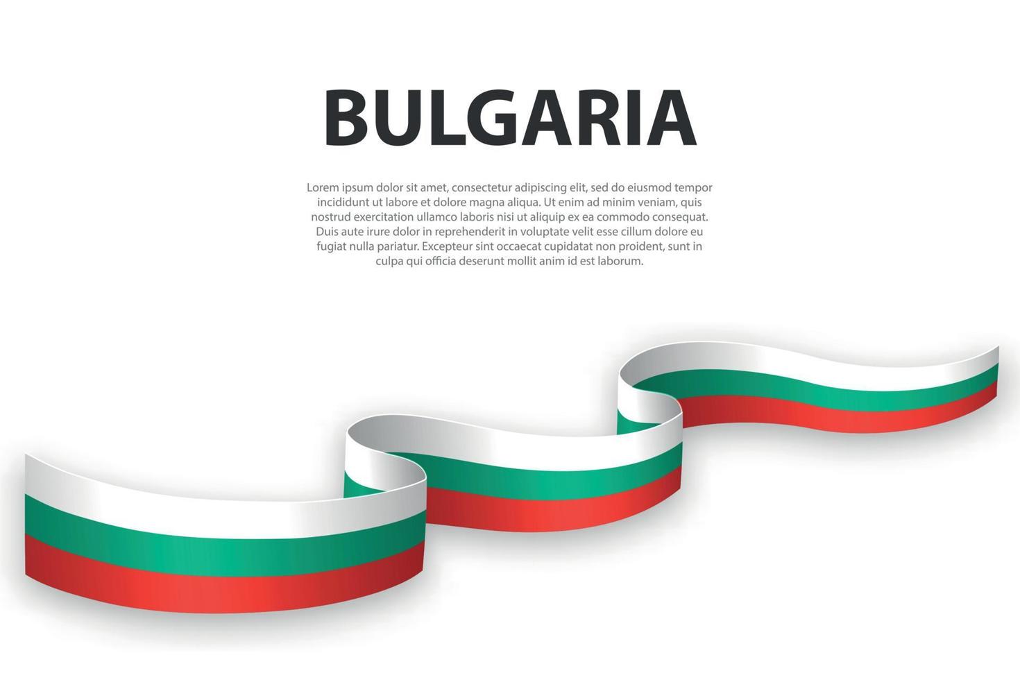 cinta ondeante o pancarta con bandera de bulgaria vector