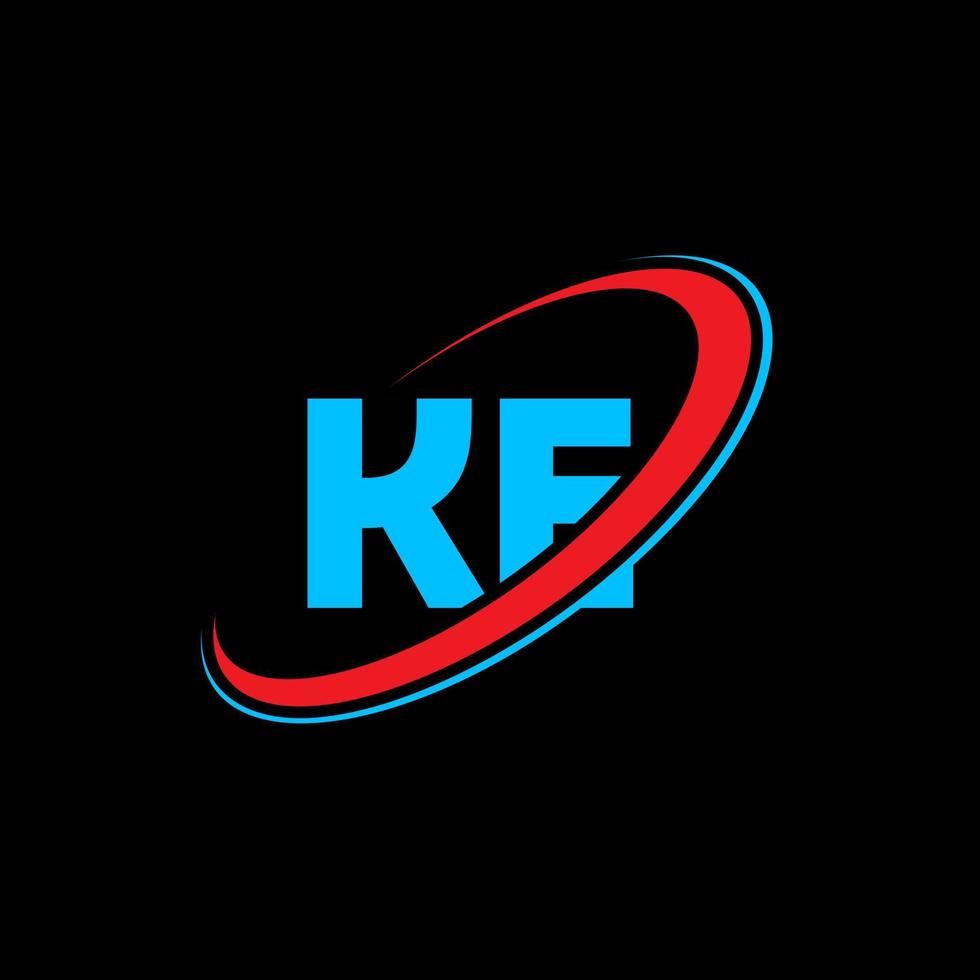 KE K E letter logo design. Initial letter KE linked circle uppercase monogram logo red and blue. KE logo, K E design. ke, k e vector