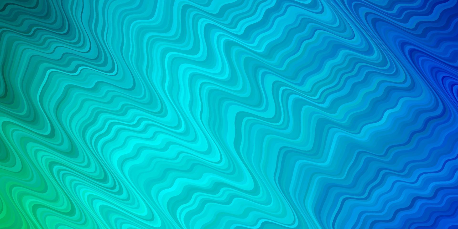 Light Blue, Green vector pattern with curves.