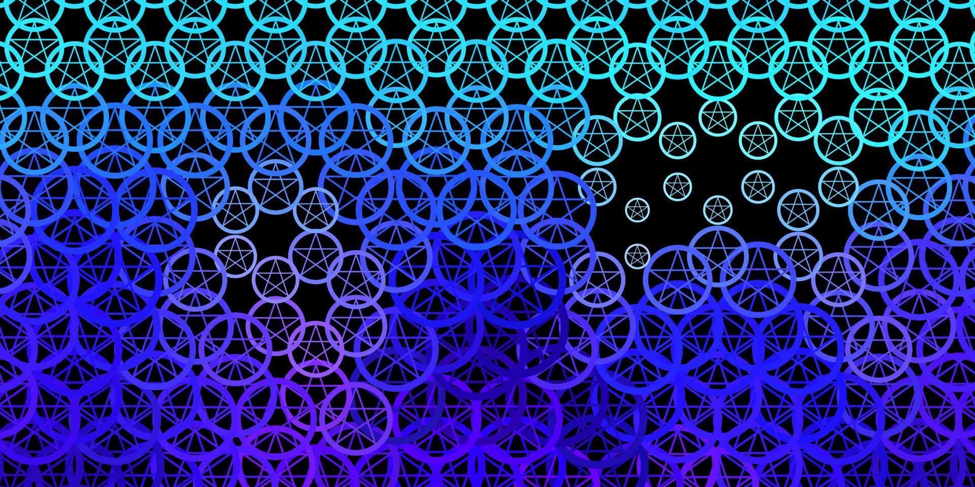 Dark Pink, Blue vector pattern with magic elements.