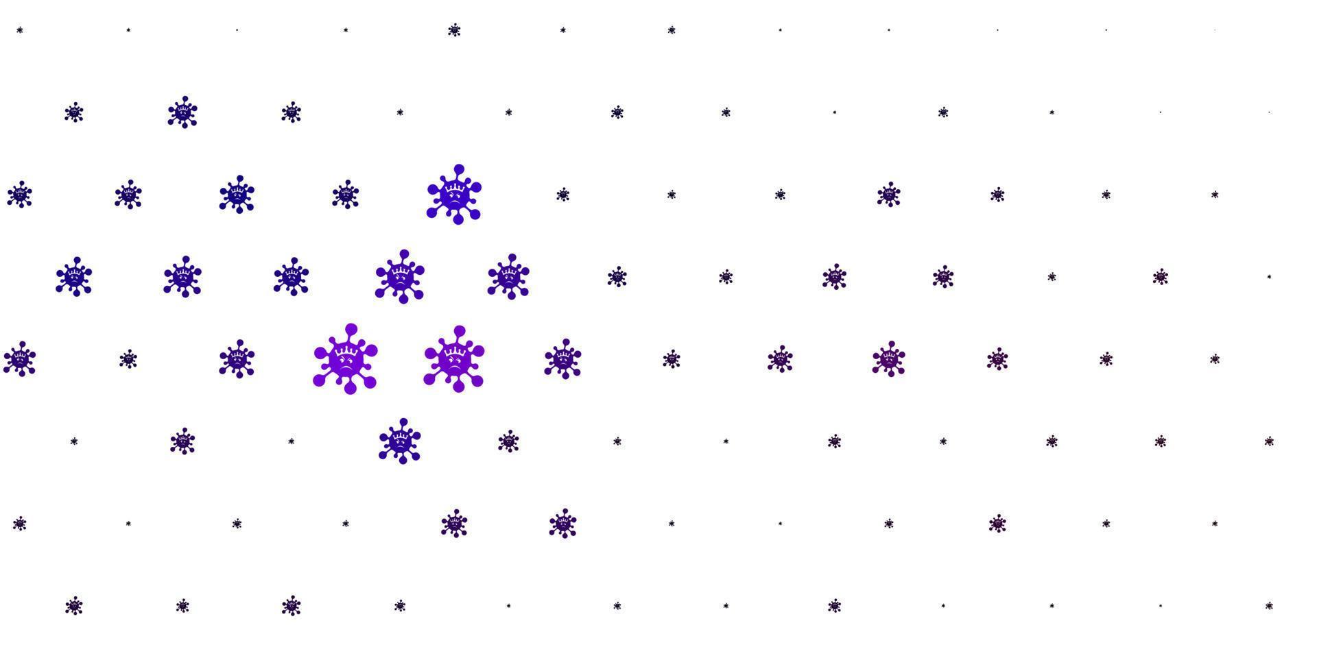 Light Purple vector texture with disease symbols.