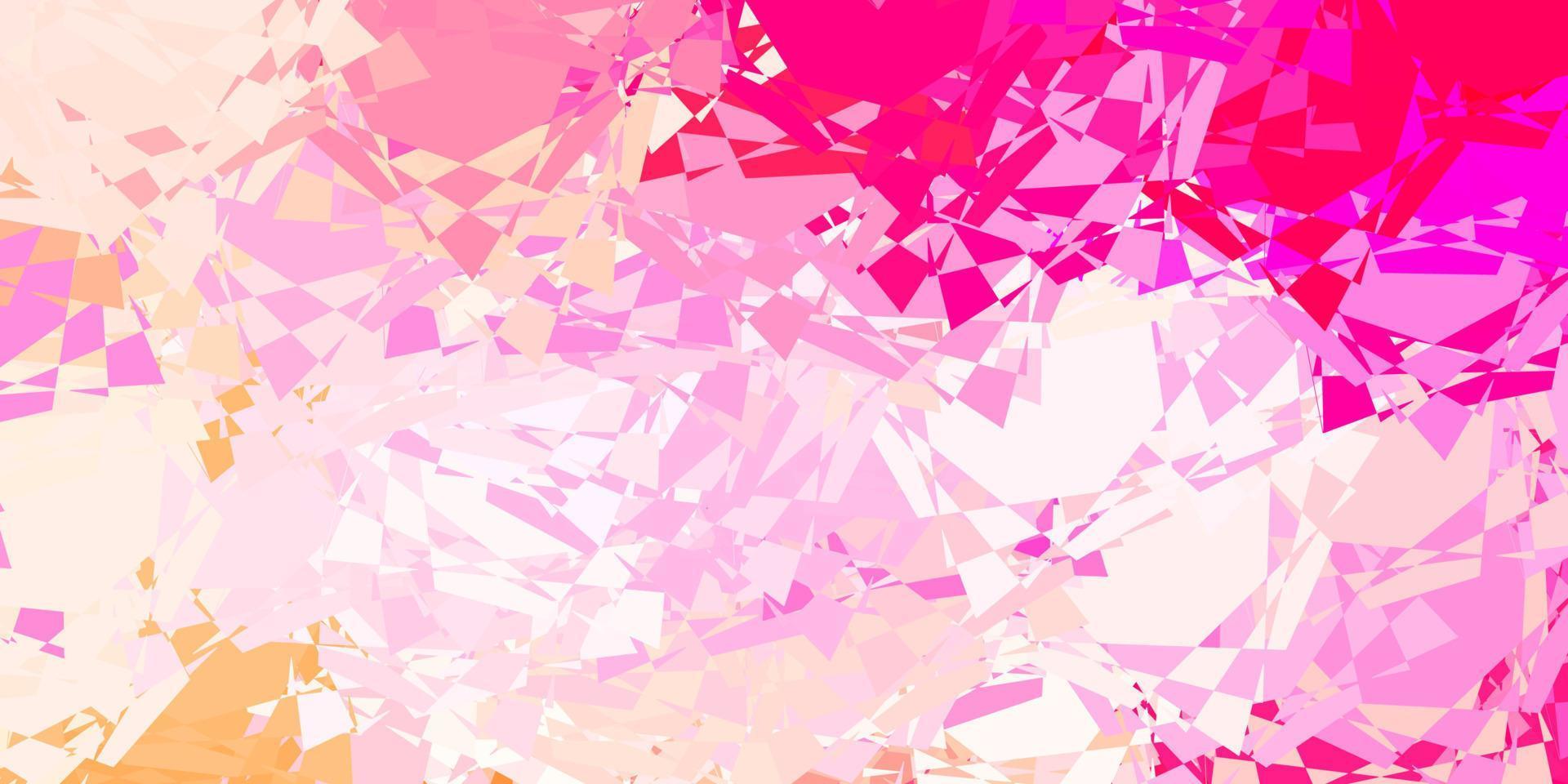 Light Pink vector template with triangle shapes.