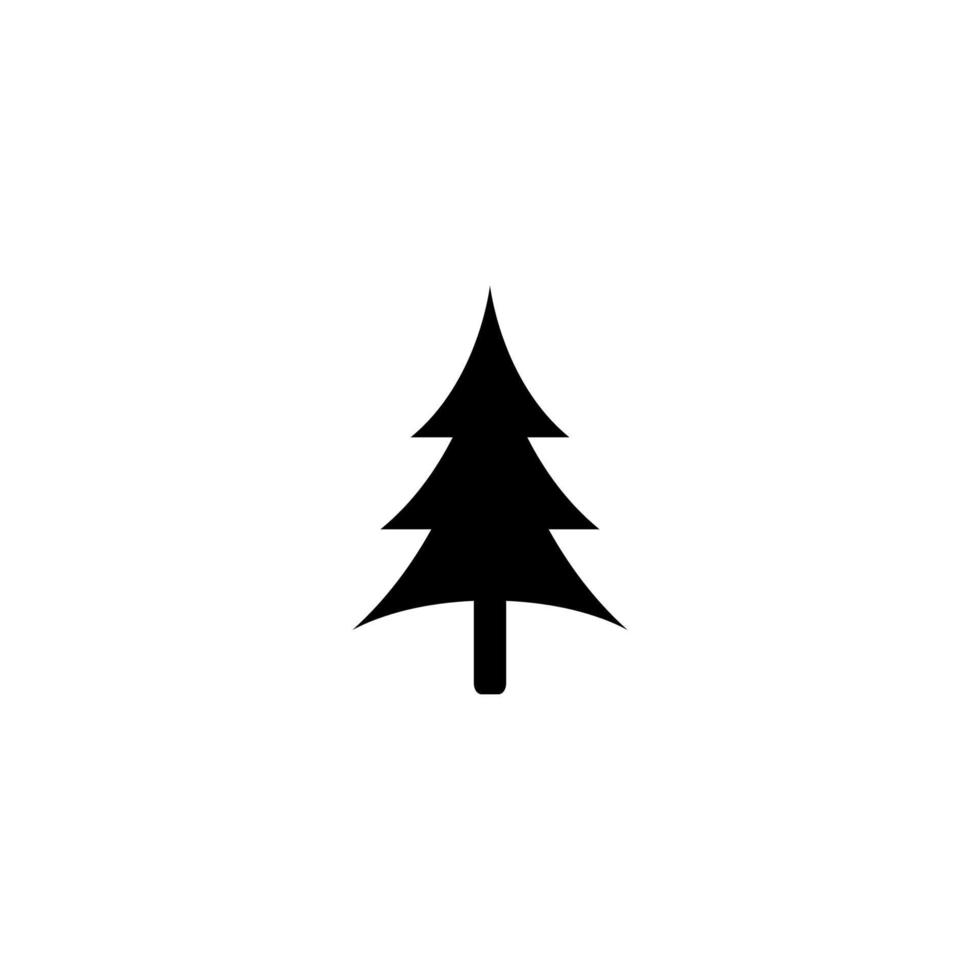 christmas tree vector logo icon illustration