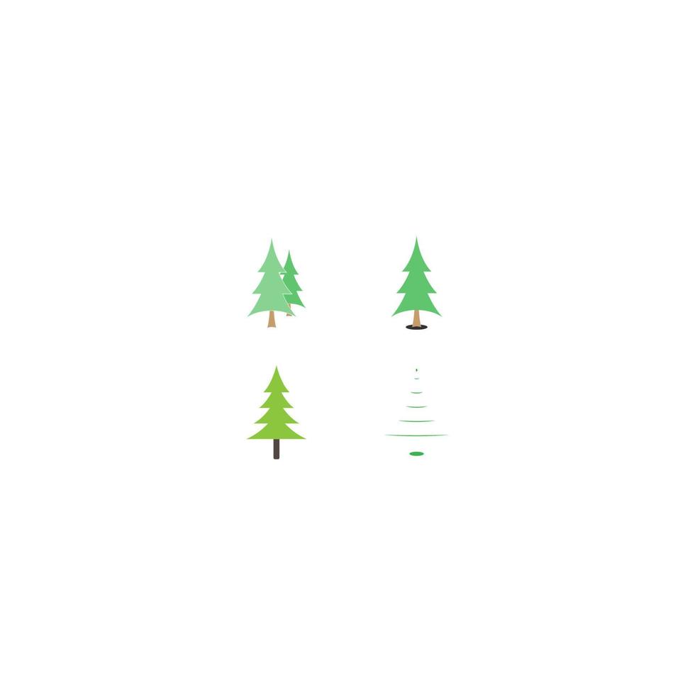 árbol de navidad vector logo icono ilustración