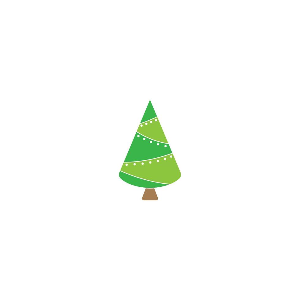 árbol de navidad vector logo icono ilustración