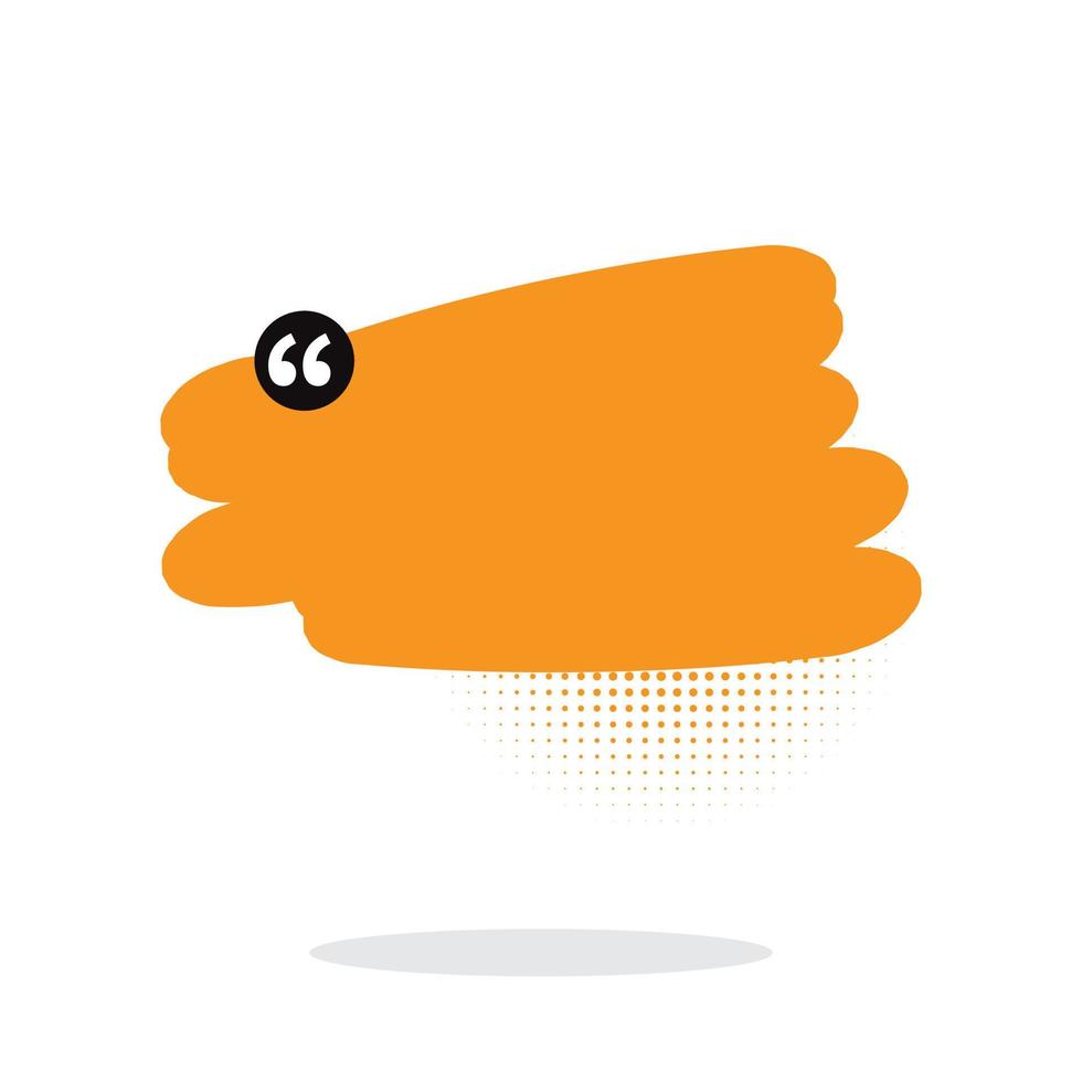 Quote box frame. Quote box icon. Texting quote box. Blank brush background. bubble box. bubble text box. vector