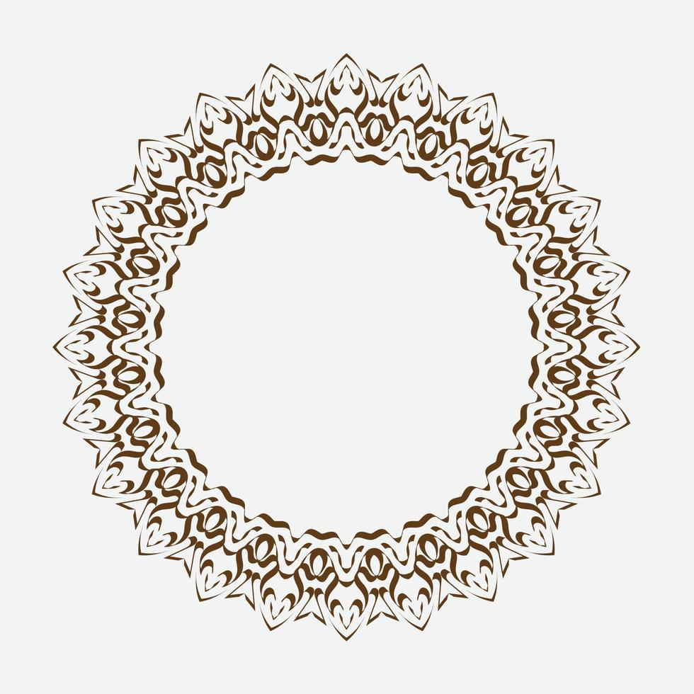 Decorative line art frame for design template. Elegant vector element Eastern style, place for text. modern outline floral border. Lace illustration for invitations and greeting cards