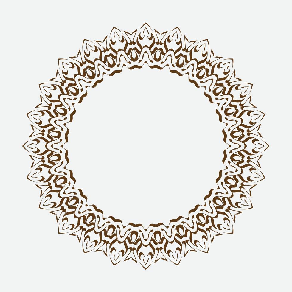 Decorative line art frame for design template. Elegant vector element Eastern style, place for text. modern outline floral border. Lace illustration for invitations and greeting cards