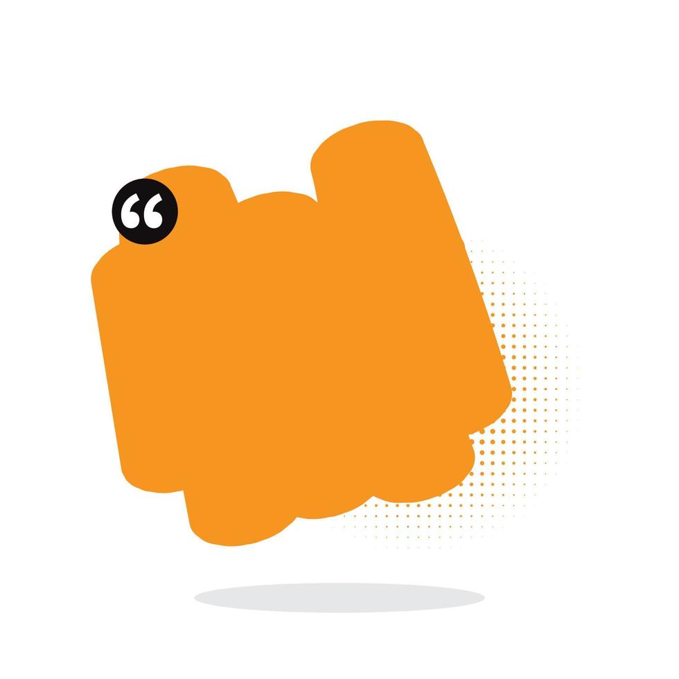 Quote box frame. Quote box icon. Texting quote box. Blank brush background. bubble box. bubble text box. vector