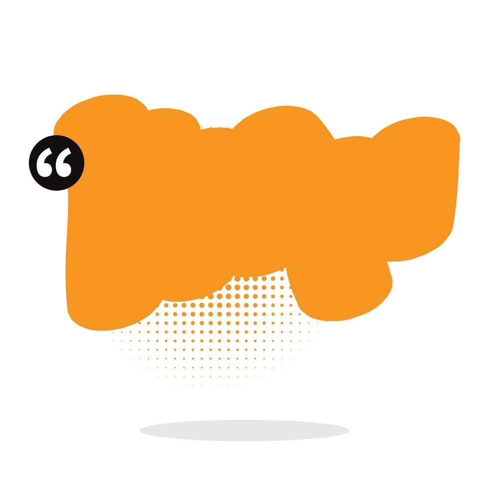 Quote box frame. Quote box icon. Texting quote box. Blank brush background. bubble box. bubble text box. vector