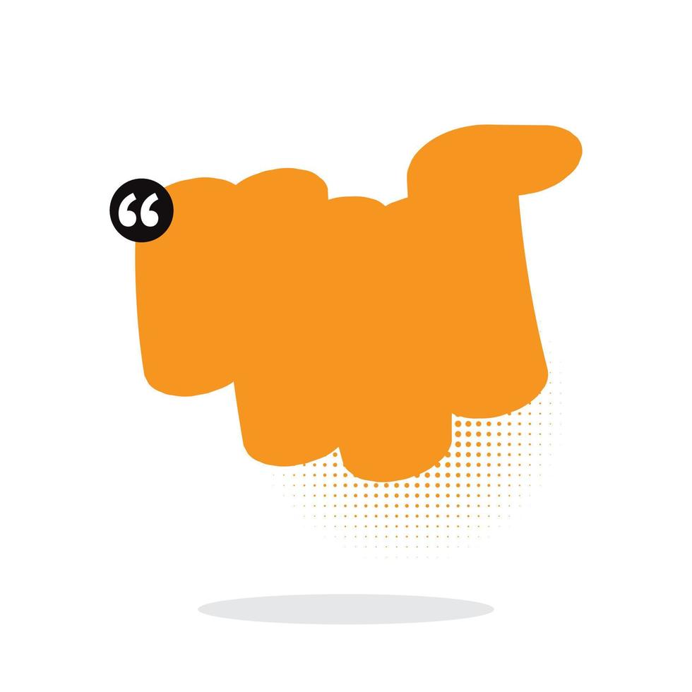 Quote box frame. Quote box icon. Texting quote box. Blank brush background. bubble box. bubble text box. vector