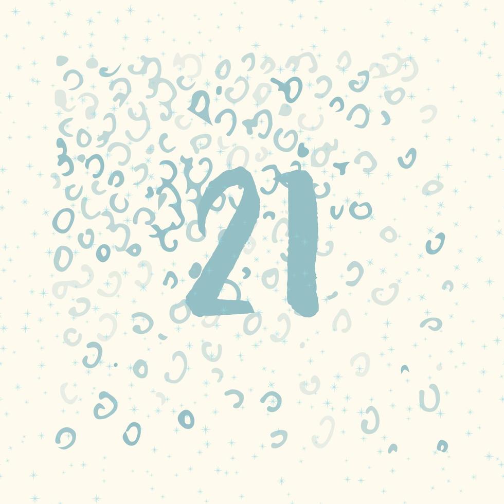 Page Advent Calendar 25 days of Christmas with space for text. vector