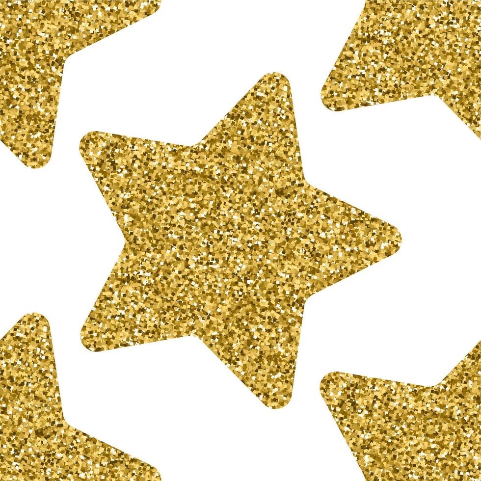 Gold glitter stars texture vector