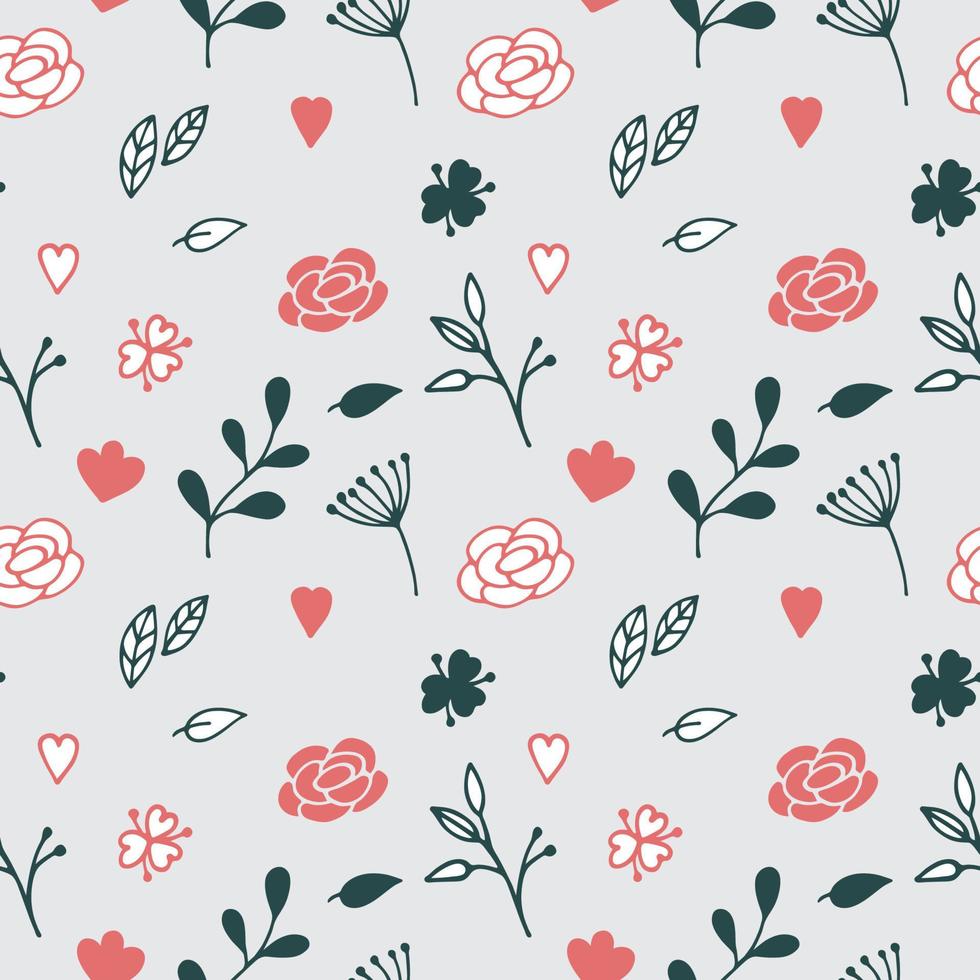 Seamless pattern with floral background, wallpaper vector